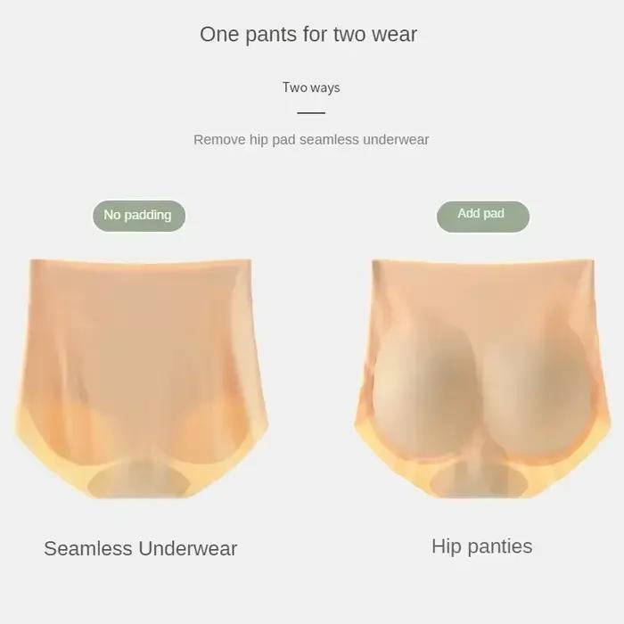 Culotte gainante sans couture d'été avec coussinets en silicone pour les hanches et rehausseurs de fesses