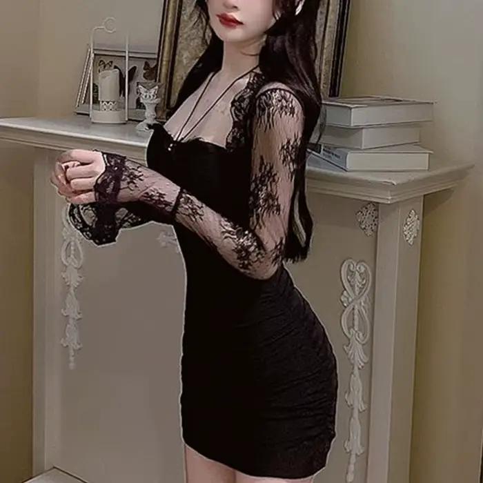 Robe de soirée à manches longues pour femmes