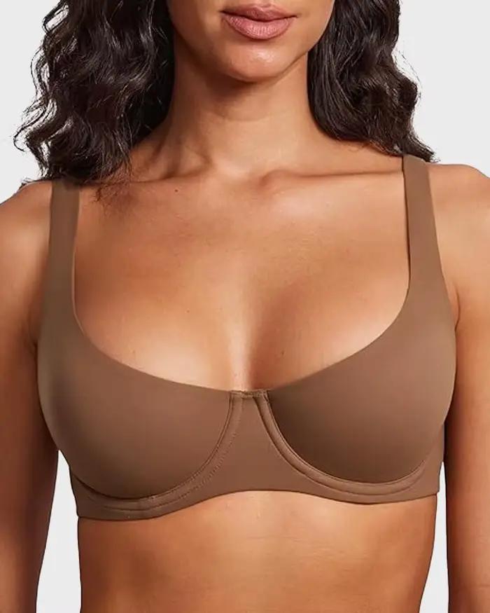 Soutien-gorge balconnet sans couture avec armatures