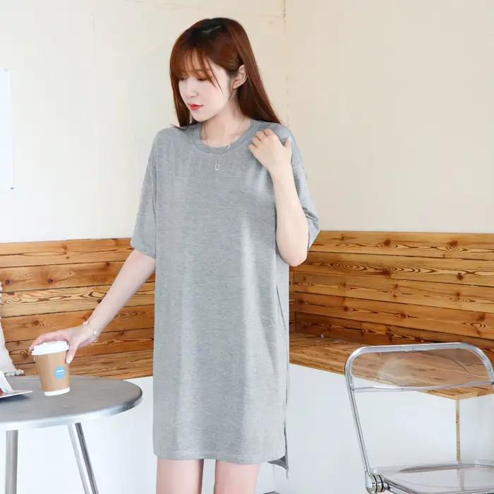 Robe de nuit en coton modal coréen pour femmes