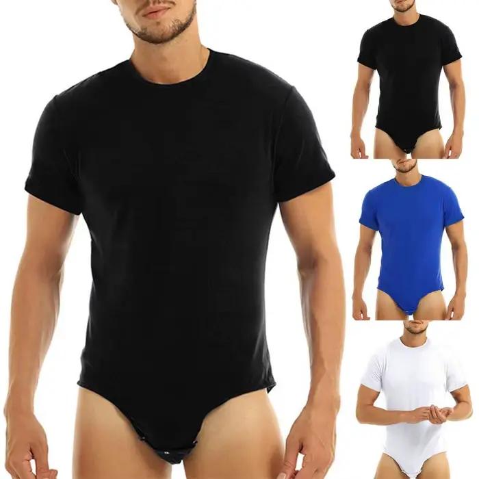 Superbe Body pyjamas col rond corps mince hommes adultes