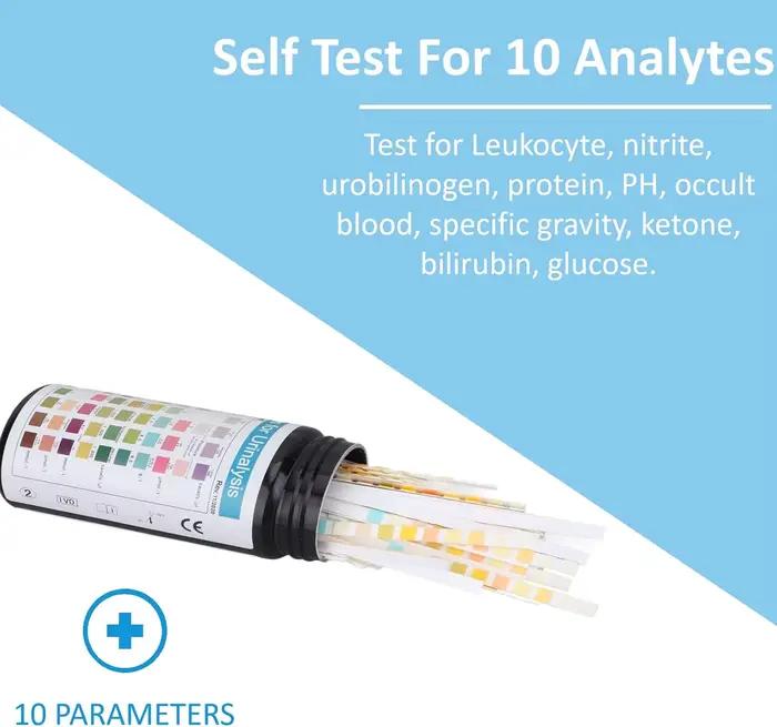 100 pièces bandelettes de Test de Routine d'urine bandelettes de Test de Ph Kit de Test bandelettes de Test de cétone médical bandelettes de Test de protéines bandes de Test de Ph