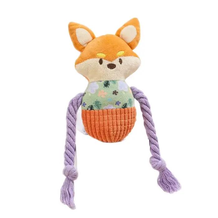 Nouveau jouet sonore pour chien, jouet en peluche, jouet en corde anti-ennui pour chat, jouet d'entraînement et de dentition pour animaux de compagnie de petite et moyenne taille