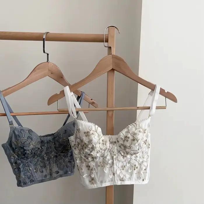 Soutien-gorge brodé 3D sexy en dentelle