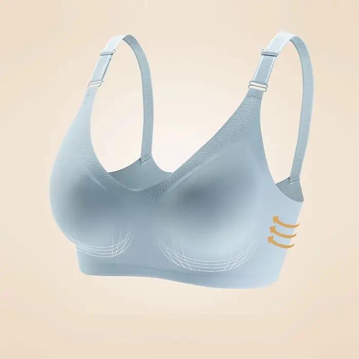 Soutien-gorge sans couture élégant en élasthanne et nylon pour femmes, décolleté en V profond, confortable et sophistiqué pour occasions spéciales et tous les jours