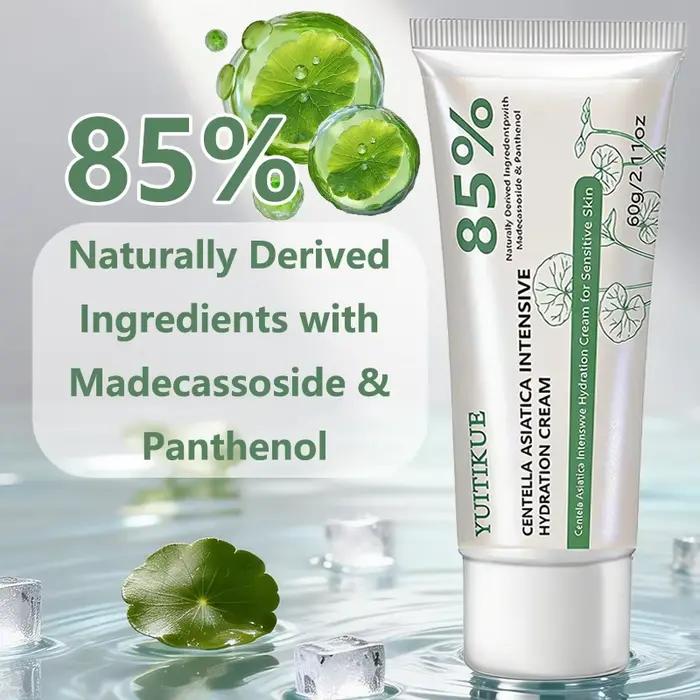 Crème hydratante intensive YUITIKUE 85% Centella Asiatica |   Apaisant et hydratant pour les peaux sensibles |   60g