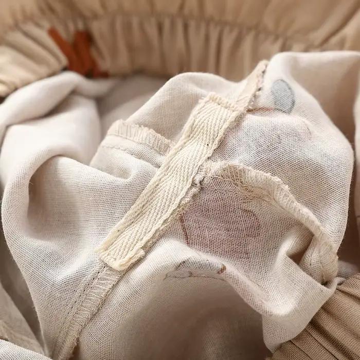 Nouvel ensemble de pyjama couple printemps-automne 2026 en gaze 100 % coton