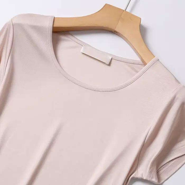 Chemise de nuit en soie élégante col en V aux genoux pour femmes, viscosoie, confort et beauté nocturne occasions spéciales
