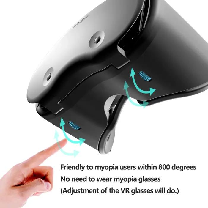Lunettes de réalité virtuelle 3D VR pour iPhone Android Smartphone téléphone portable casque casque casque avec lentilles réelles lunettes appareils