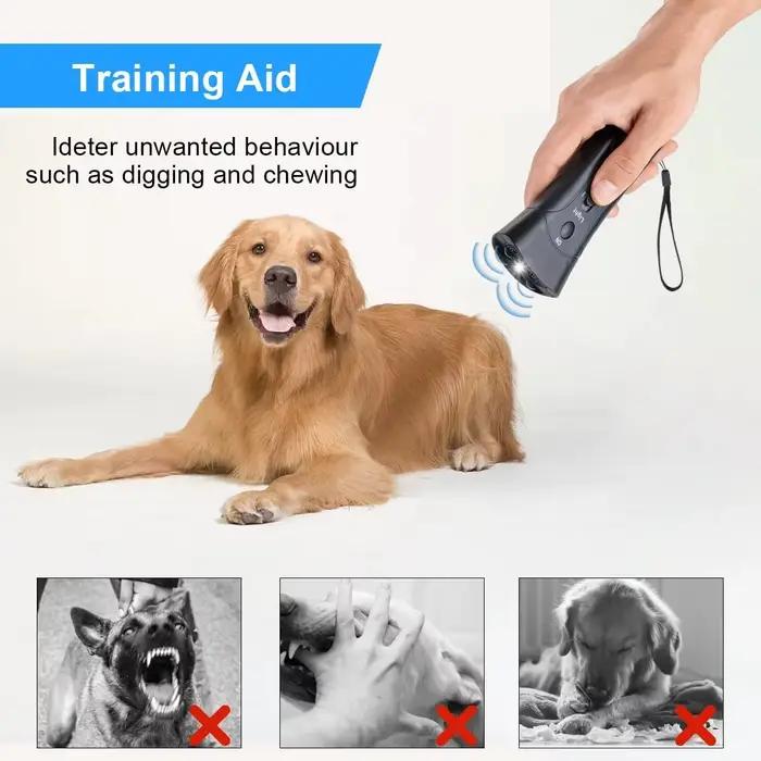 Appareil d'entraînement anti-aboiement pour chien, répulsif à ultrasons LED, sans batterie