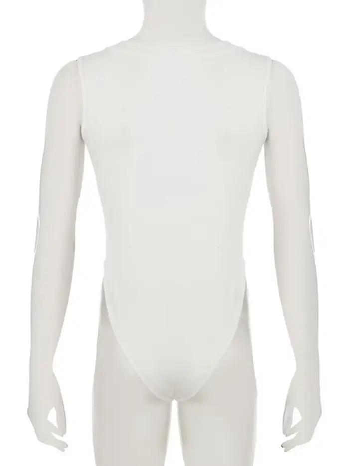 Body couleur unie, col en v