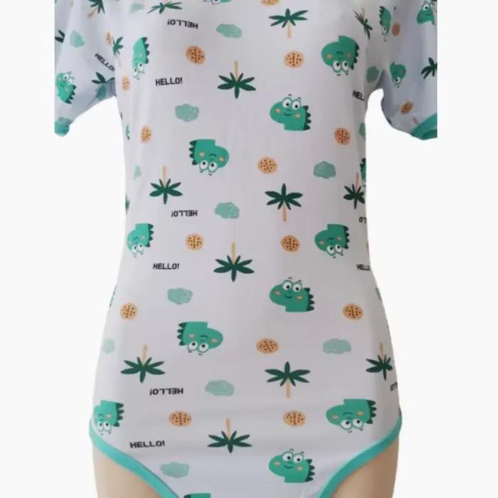 Pyjama combinaison imprimé dessin animé mignon pour adulte, combinaison bébé à boutons-pression, combinaison ABDL, combinaison couple adulte, doux et confortable