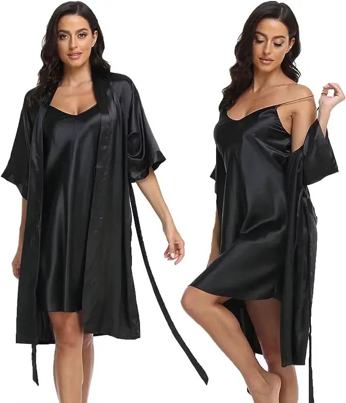 Pyjama en Satin de soie pour femmes