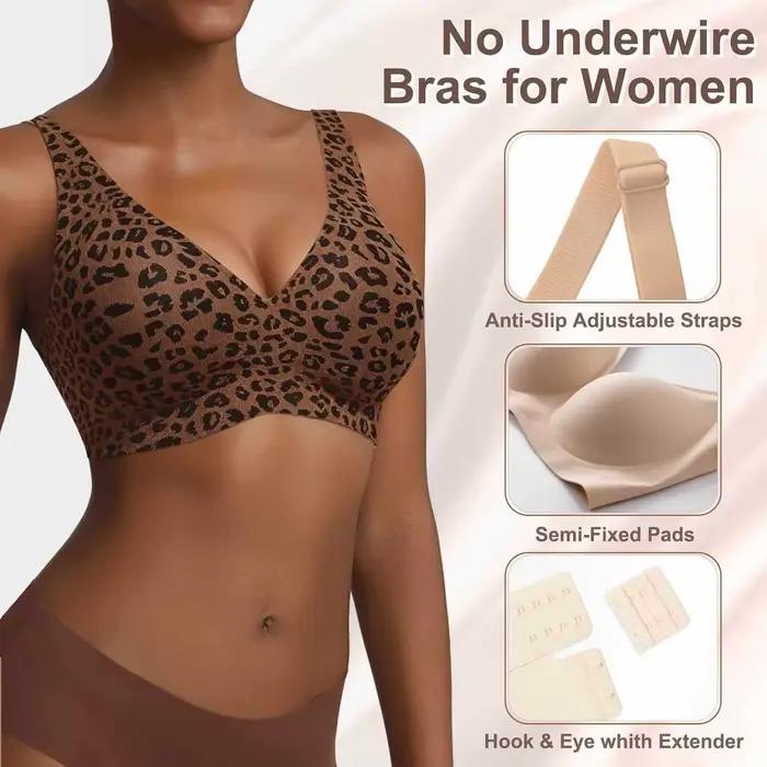 Soutien-gorge imprimé léopard pour femme
