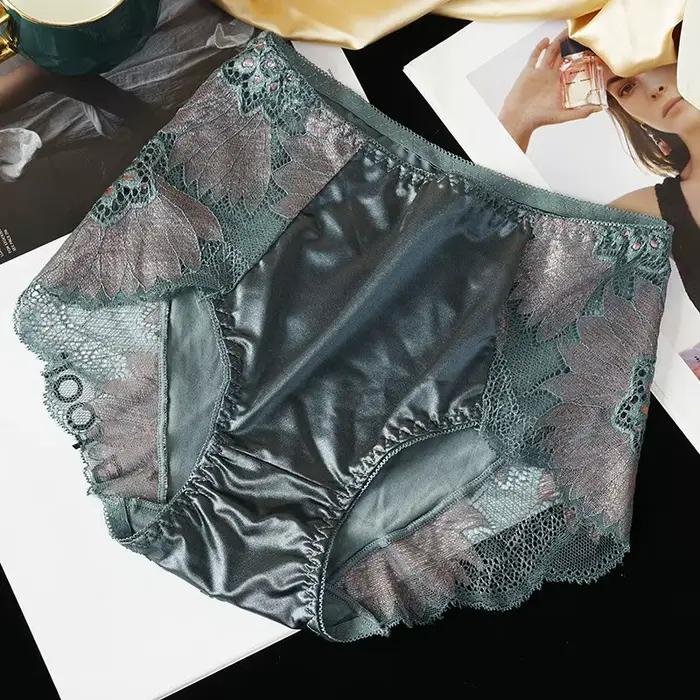 Culotte mi-audio en dentelle florale pour femme