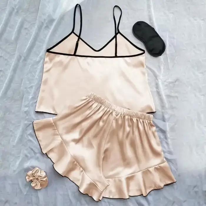 Pyjama en Satin lisse pour femmes
