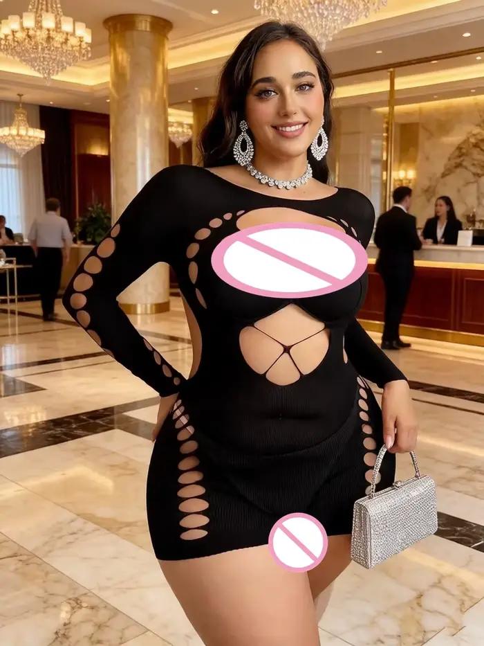 Robe sexy en résille pour femmes