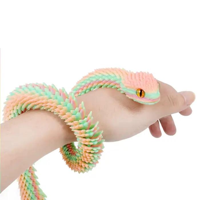 Figurine d'action imprimée en 3D, œuf de serpent, jouets créatifs anti-Stress, figurines d'anime à Rotation mobile, ornements de bureau, cadeau
