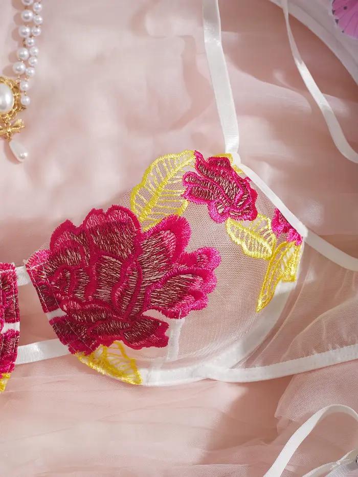 Ensemble de lingerie sexy en dentelle, soutien-gorge et culotte transparents, ensembles exotiques, string sexy, lingerie de luxe sensuelle et érotique pour femme.