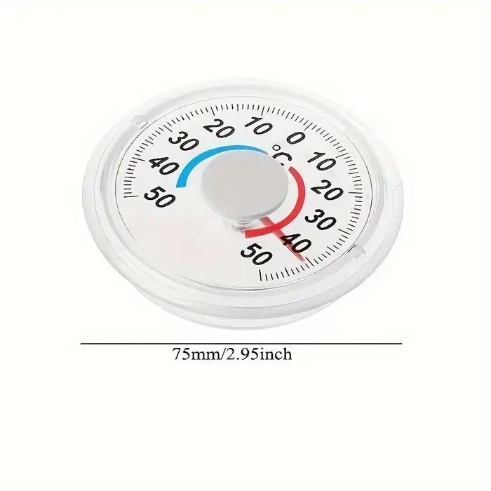 Thermomètre à cadran sans batterie, montage mural pour fenêtre intérieure et extérieure, jauge de température-50C à 50C, cadeau pour usage domestique et au bureau