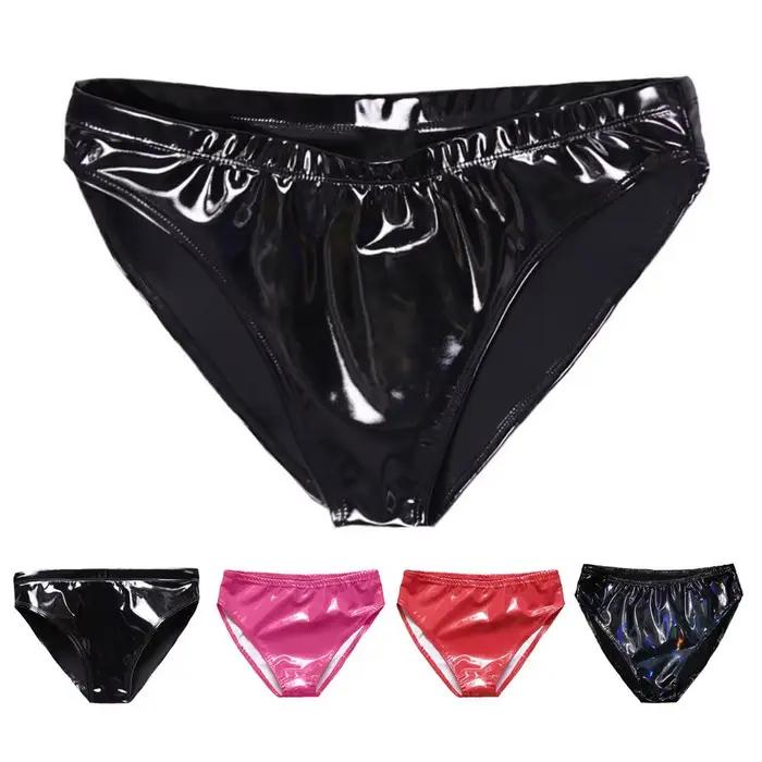 Femmes caleçons charmant taille haute brillant miroir peinture