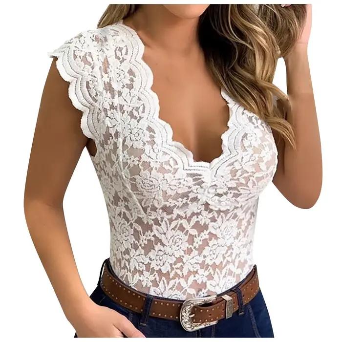 Débardeur Sexy en Dentelle pour Femme