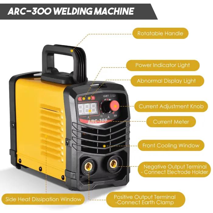 300Amp ARC MMA onduleur Machine à souder soudeur IGBT semi-automatique Machine à souder Portable soudeur métal fer 110V 220V