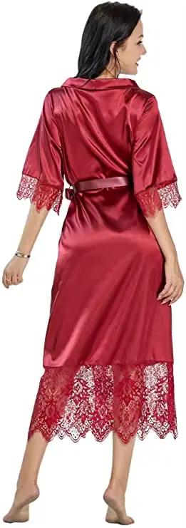 Peignoir en satin doux pour femmes