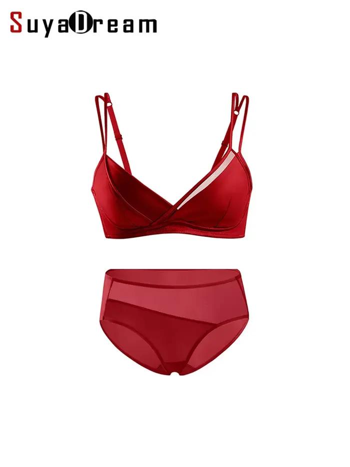 SuyaDream, ensemble de soutien-gorge en soie pour femme