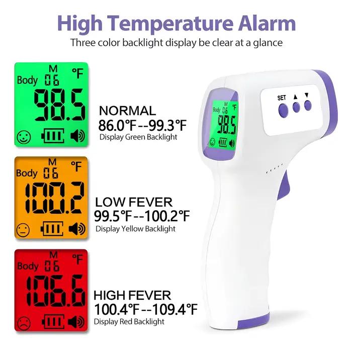 Thermomètre numérique infrarouge sans contact, thermomètre médical, outil de mesure de la température corporelle, thermomètre pour la fièvre humaine, thermomètre pour le corps