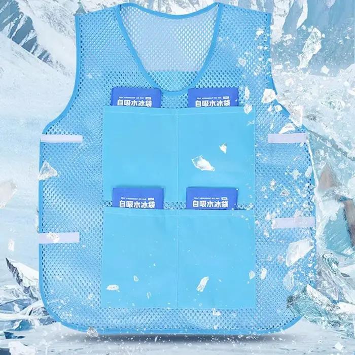 Gilet rafraîchissant avec 8 blocs de glace, veste de protection contre la chaleur pour le travail en extérieur, les voyages et l'été