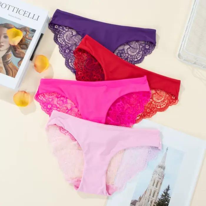 Slip Sexy pour femmes, sous-vêtements en dentelle