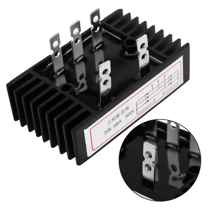 Pont redresseur à diodes, pont redresseur triphasé, redresseur triphasé SQL100A 1600V, pont redresseur à diodes triphasé, AC vers DC