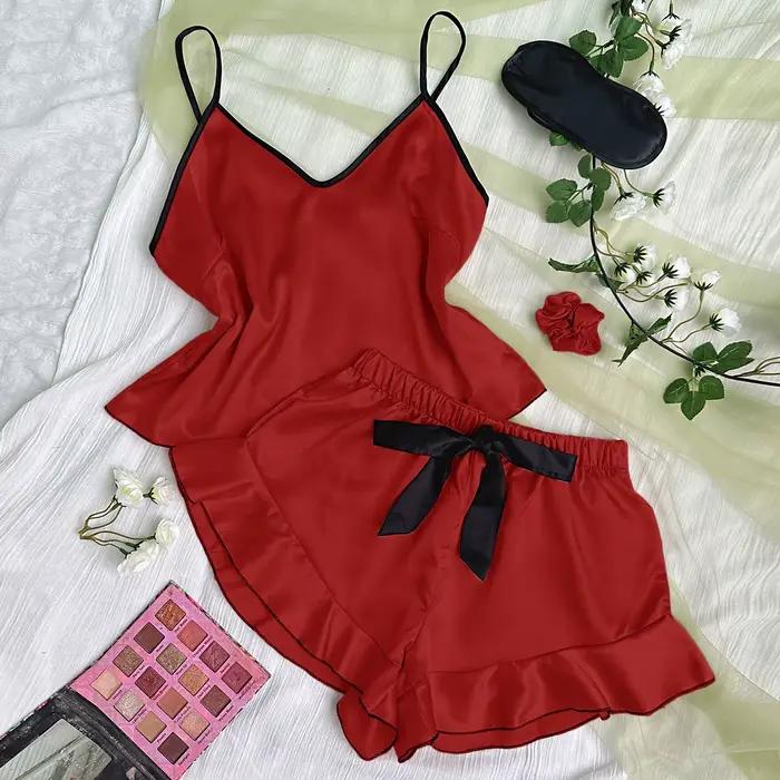 Ensemble pyjama en Satin avec short