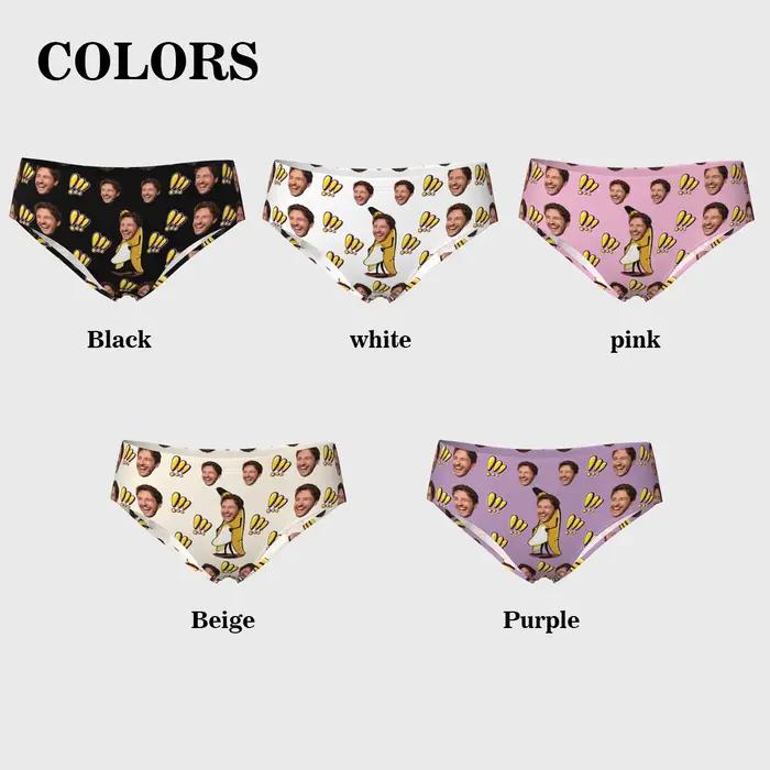 Lingerie personnalisée avec photo du visage pour femmes, cadeau de la Saint-Valentin, lingerie respirante et confortable