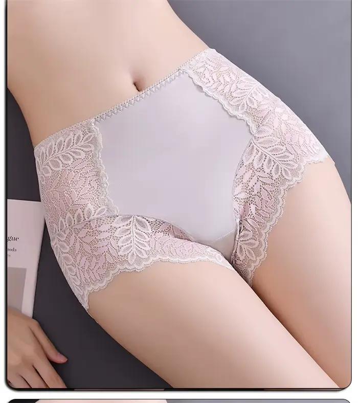 Culotte femme découpée dentelle ropa de mujer taille haute grande