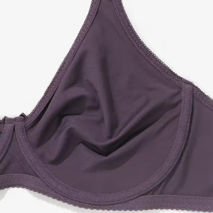 Femme Plus Taille Soutien-gorge avec Fil Sans Doublure Mince Respirant Lingerie 85C-100C 85D-110D