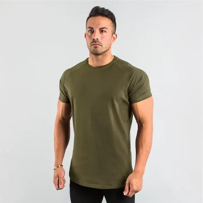 Fitness T-Shirt hommes musculation à manches courtes Sport course T-shirt hommes vêtements de Sport chemises d'entraînement hommes hommes gymnase été hauts T-Shirt