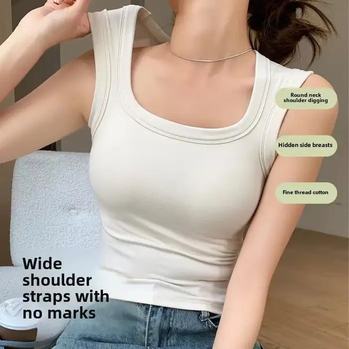 Nouveau débardeur de soutien-gorge intégré sans couture pour femmes