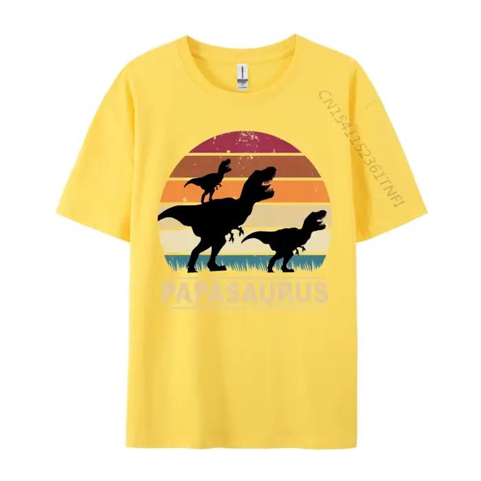 T-shirt Papa Saurus D37Twins Papasurus pour homme, coton peigné, coupe couvertes, vente en gros