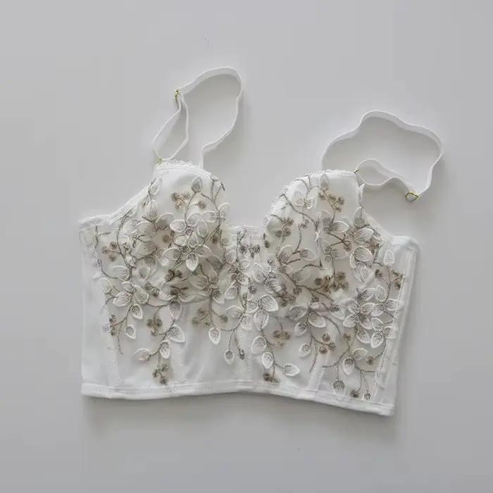 Soutien-gorge brodé 3D sexy en dentelle