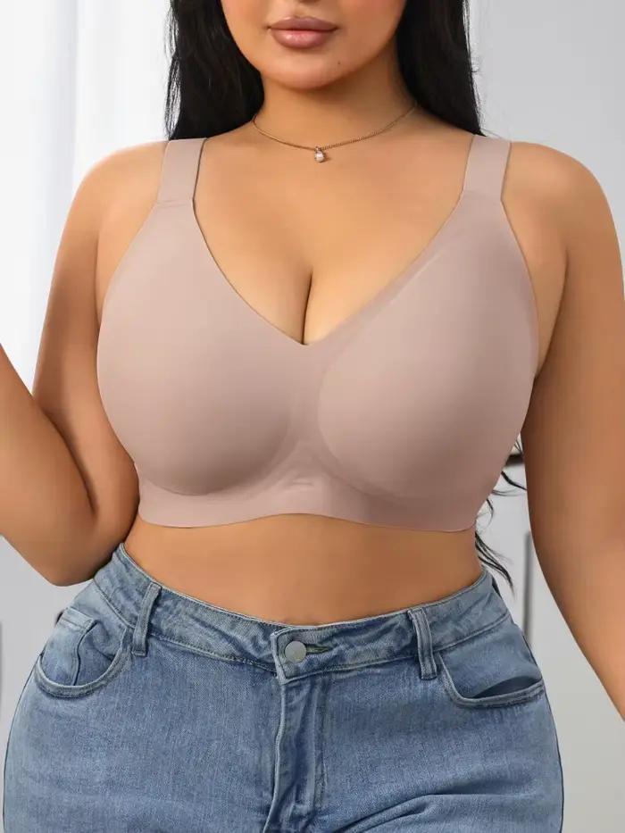 Soutien-gorge grande taille sans couture en gelée de silicone