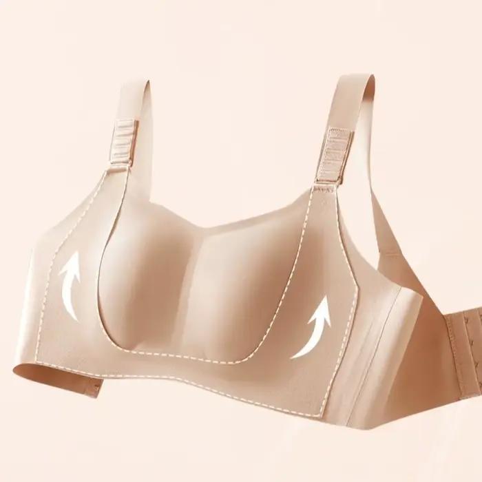 Soutiens-gorge Confortables Effet Push-Up Sans Coutures Bretelles Réglables Soutien Doux Grande Taille Lingerie Féminine