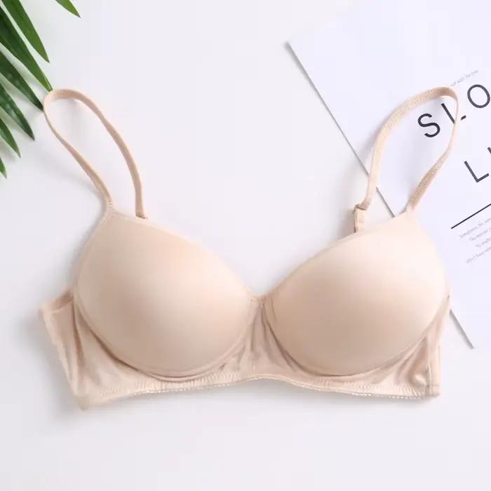 Soutien-gorge sans fil en soie brillante