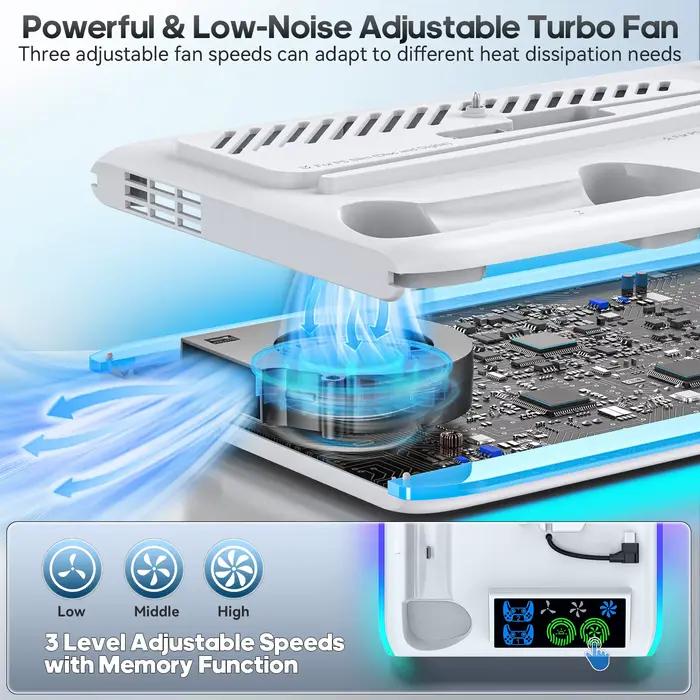 Support de jeu pour Console Sony PS5, Playstation Play Stations PS 5 Slim Pro, Support de Base, ventilateur de refroidissement, accessoires de jeu RGB