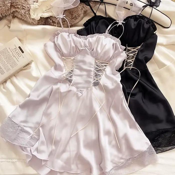 Chemise de nuit française sexy pour femme
