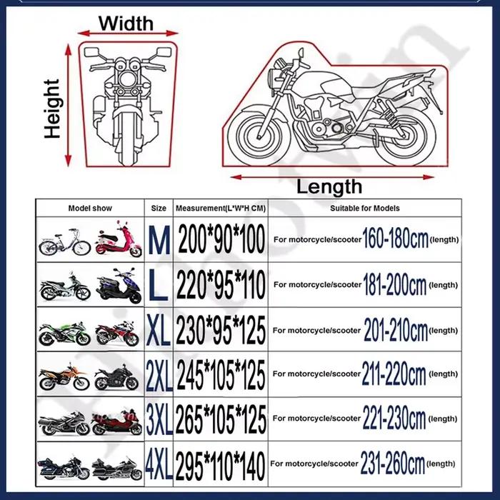 190T noir bleu Design imperméable moto couvre moteurs poussière pluie neige UV protecteur couverture intérieur extérieur M L XL XXL XXXL 4XL