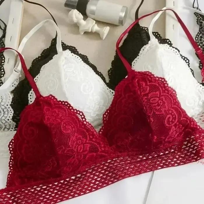 Soutien-gorge en dentelle blanche de style français pour femme