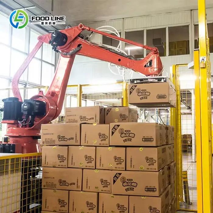 Palettiseur d'entrepôt, machine de palettisation robotisée automatique pour le palettisation de cartons, sacs et boîtes