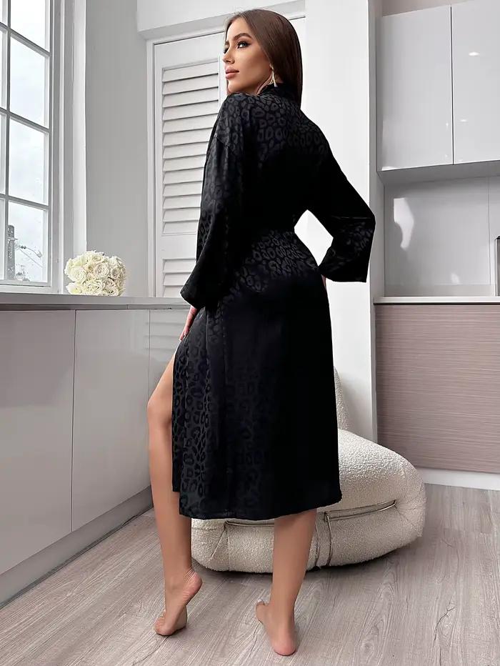 Robe de nuit imprimée léopard